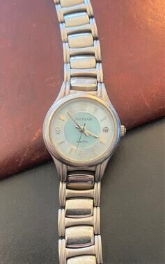 VTG Women's Waltham Watch, Metal Tone, New Battery, Date